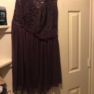 David’s bridal plum dress